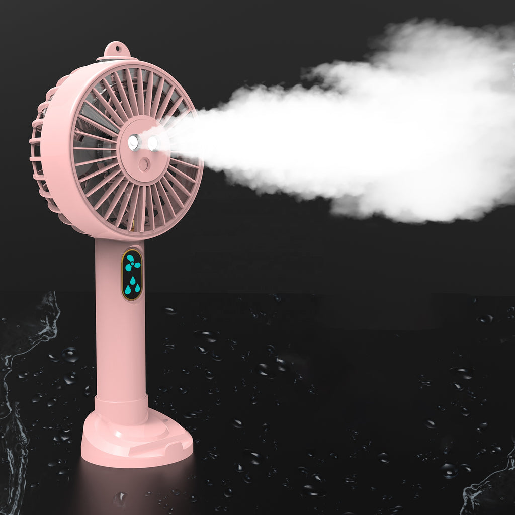 Pink Cooling Mist Fan & Humidifier